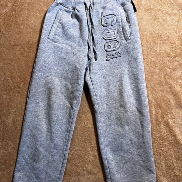 Company 81 Kids Sz 5 Gray Elastic Pockets Drawstring‎ 'CO81' Logo Sweatpants (O) - Picture 1 of 6